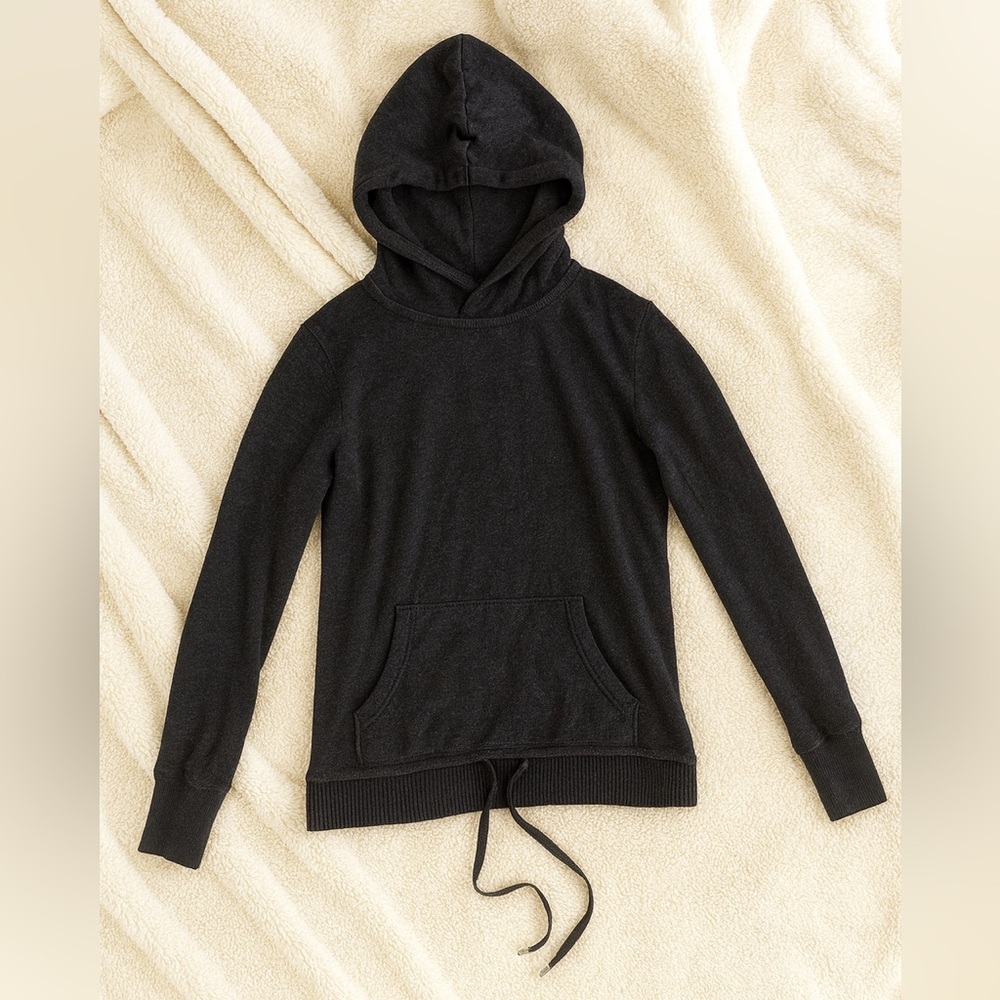 Lululemon Deep Grey Knit Pullover Hoodie Size 6 Athleisure